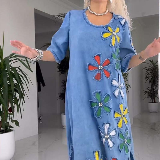 Kalena™ - Robe décontractée avec col rond