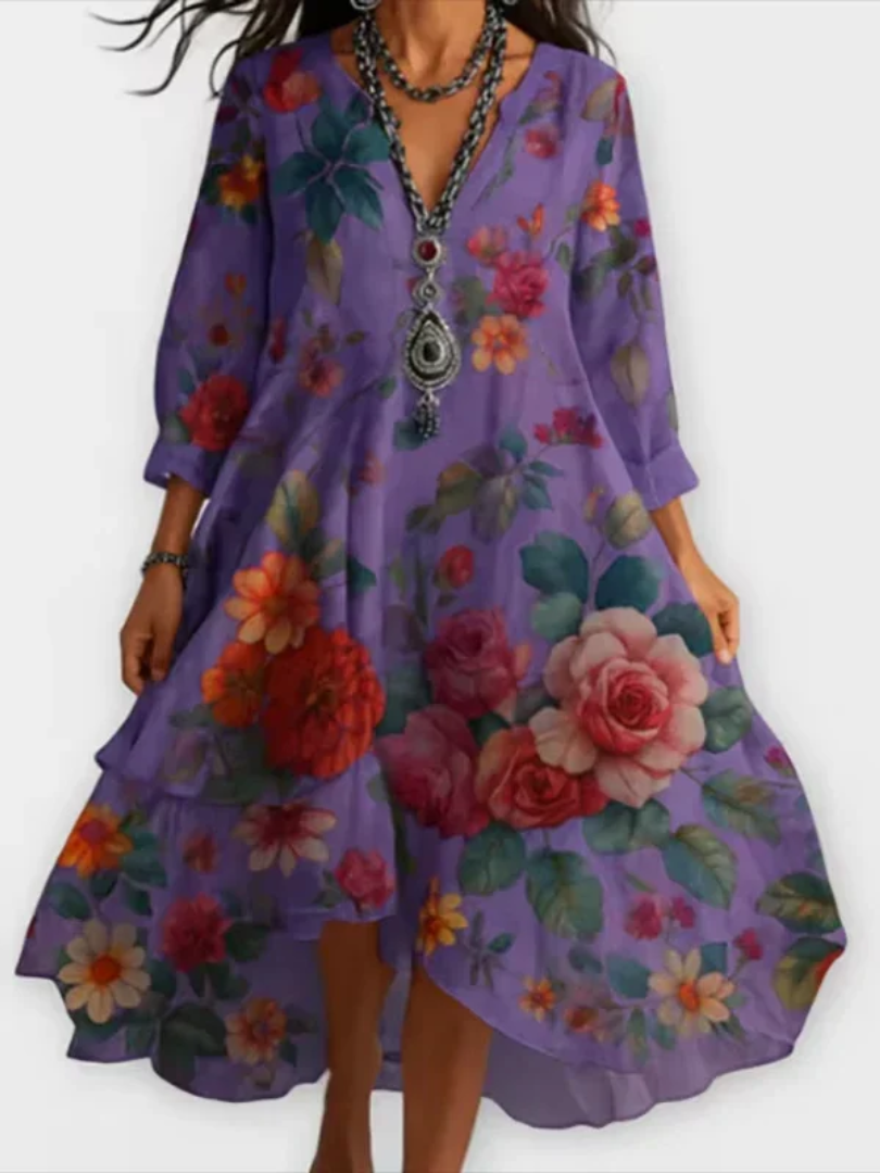 Ravina™ - Robe Fleurie Vintage Élégante et Légère